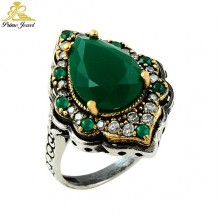 Gümüş Otantik Taşlı Yüzük